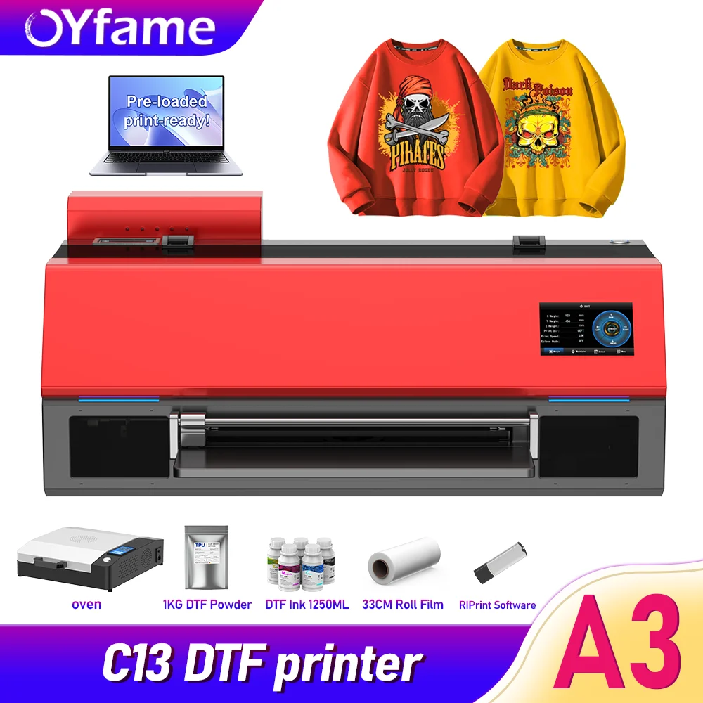 

OYfame A3 dtf Impresora для Epson XP600 A3 dtf непосредственно для печатной машины для текстильной одежды, джинсов, печатной машины для футболок