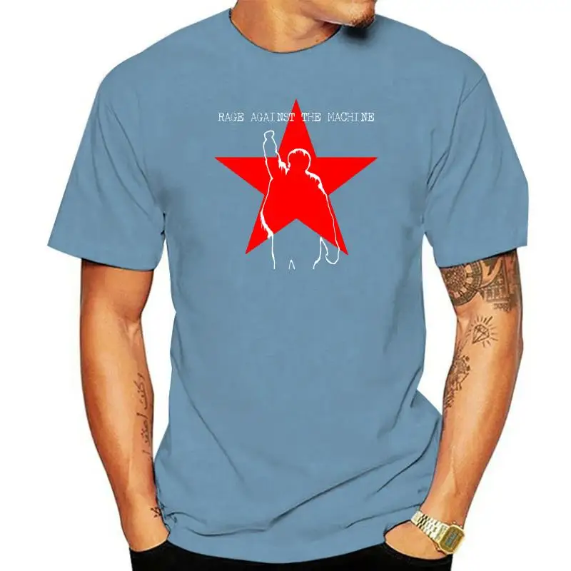 New Rage Against The  RATM Star Logo Men\'s Black T-Shirt Size S to 3XL