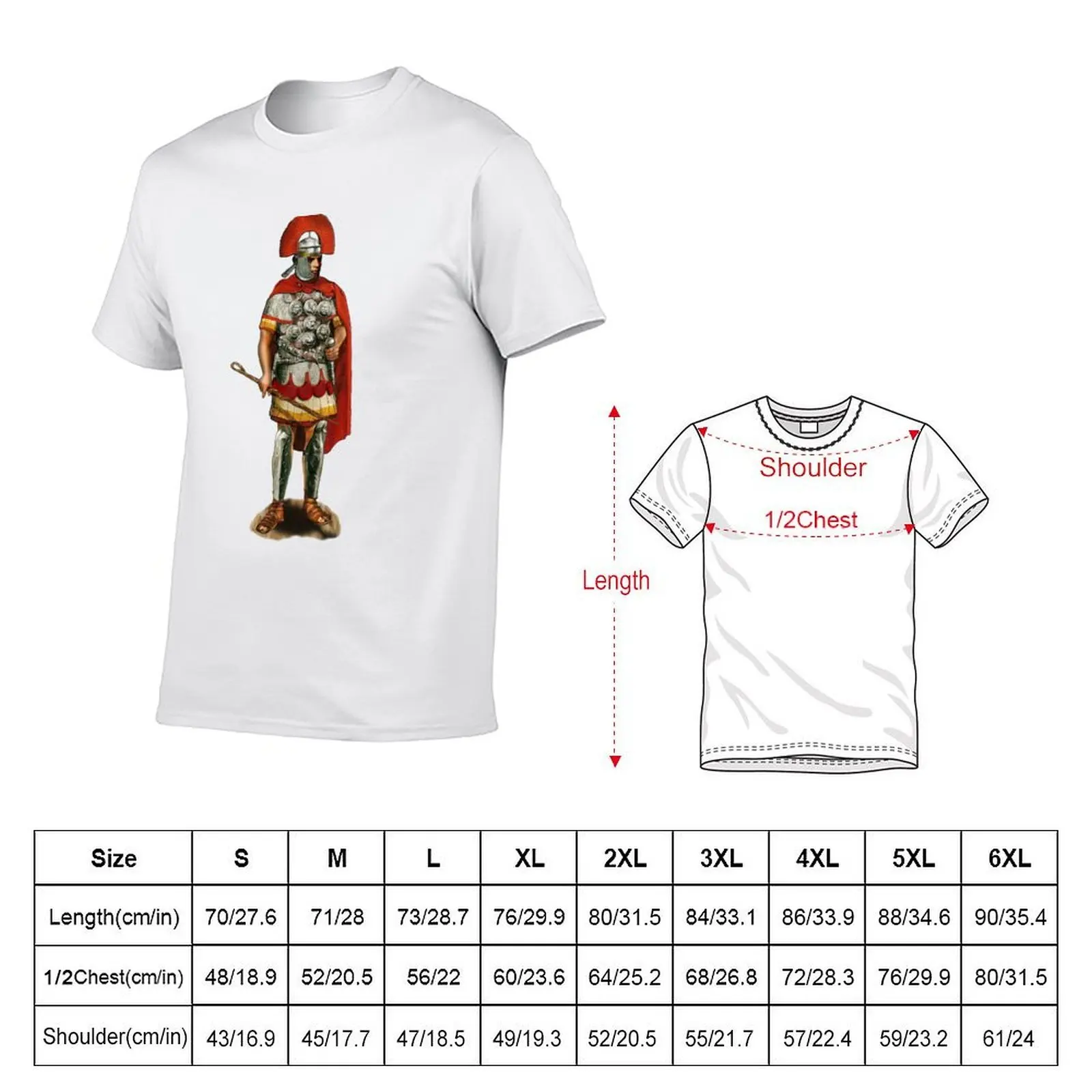 Picture 3: Roman Centurion - Red T-Shirt Plus Size Street Style Tee
