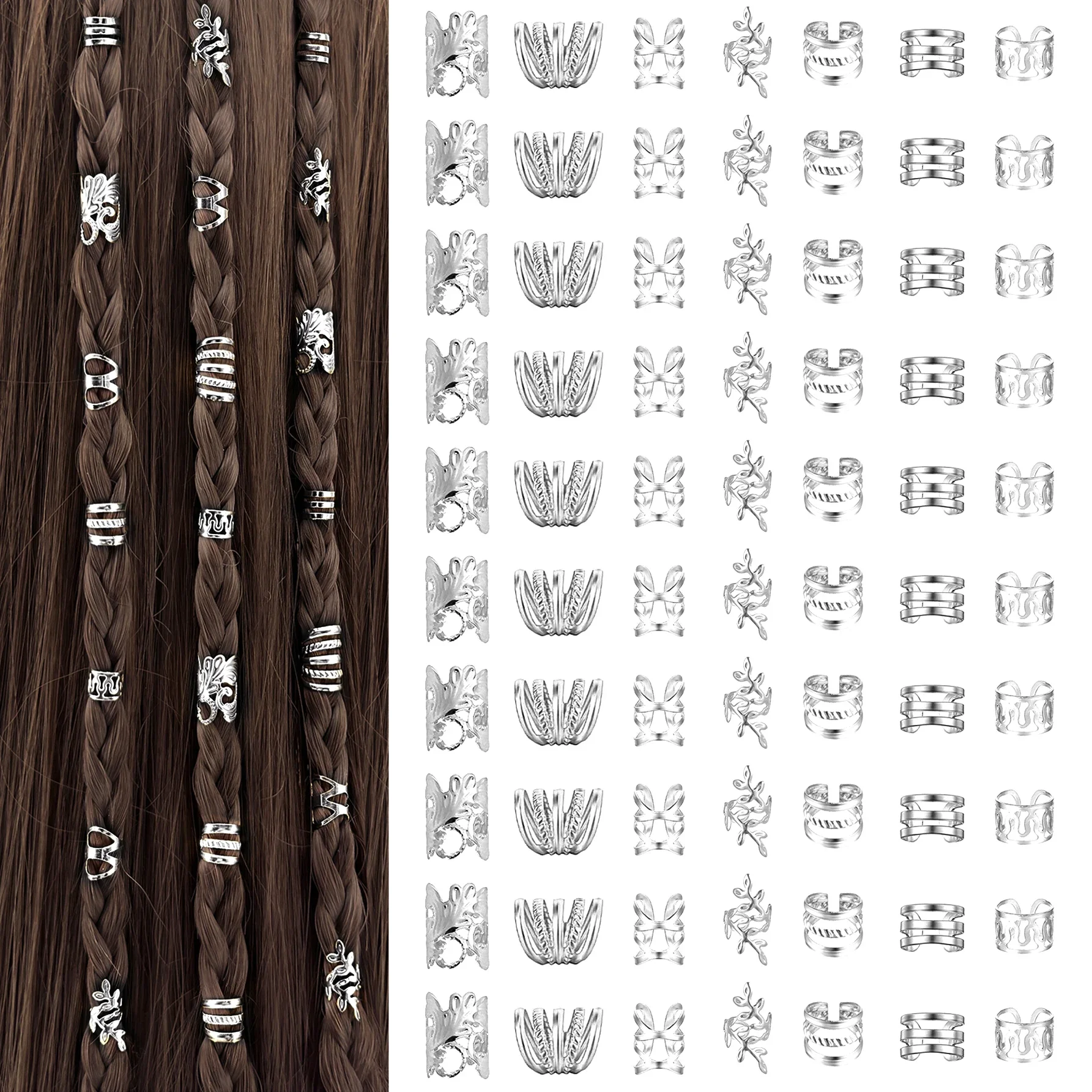 70Pcs Hair Beads Ha… - image