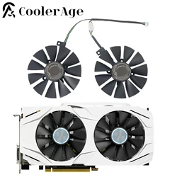 For ASUS Dual Series GTX 1070 1060 RX 480 Video Card Fan 87MM T129215SU PLD09210S12HH Graphics Card Replacement Fan