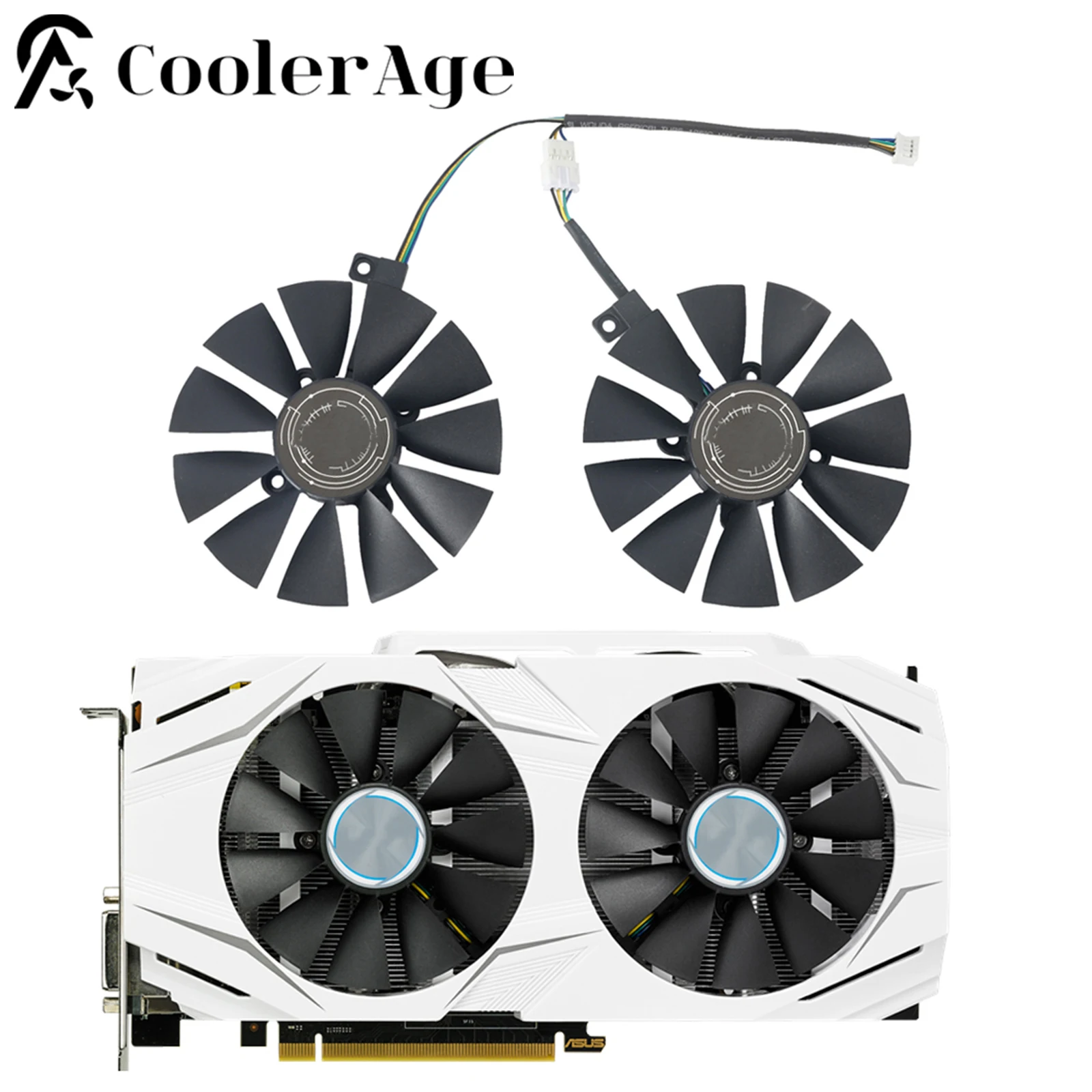 Dla ASUS Dual Series GTX 1070 1060 RX 480 karta graficzna wentylator 87MM T129215SU PLD09210S12HH karta graficzna wymiana wentylatora