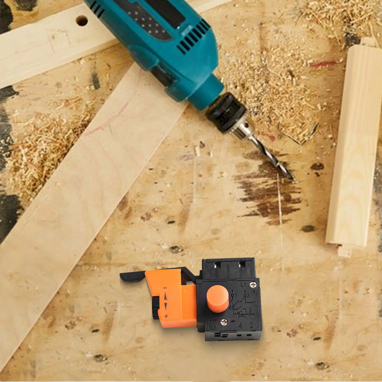 

Регулируемый переключатель скорости FA2 61BEK 250В 6А для замены триггера электродрели и регулировки скорости электроинструмента