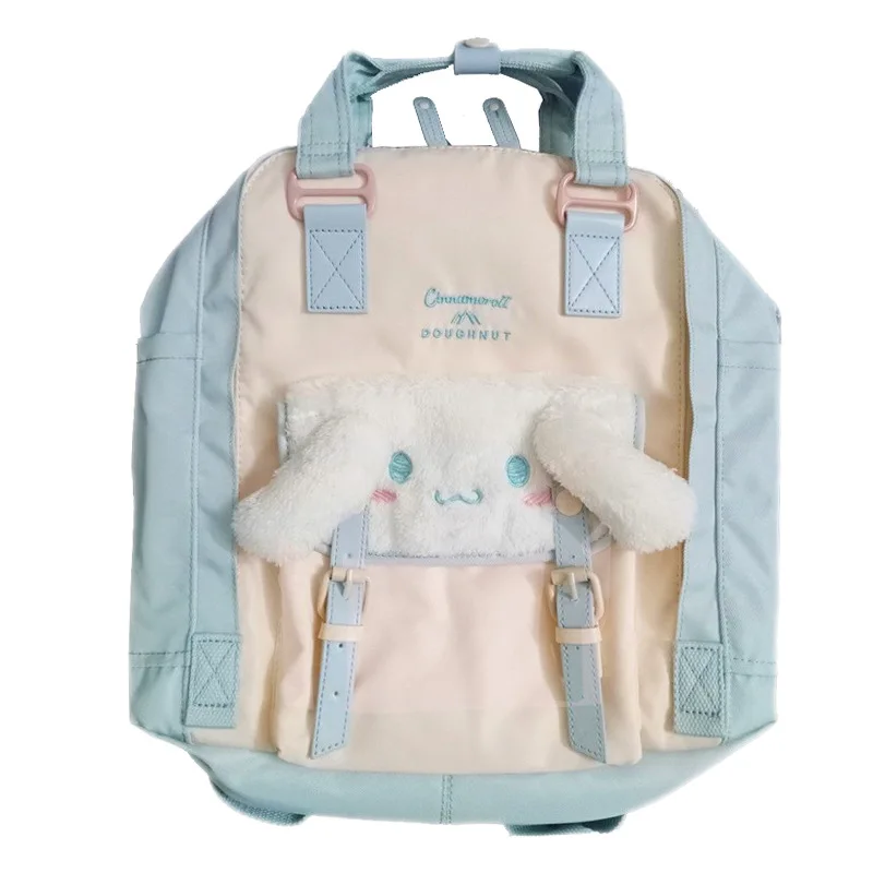 Cute Cartoon Donut Series Cinnamoroll Kuromi Backpack 16L Super Large Capacity Multi-Layer Design Casual Fashion School Bag