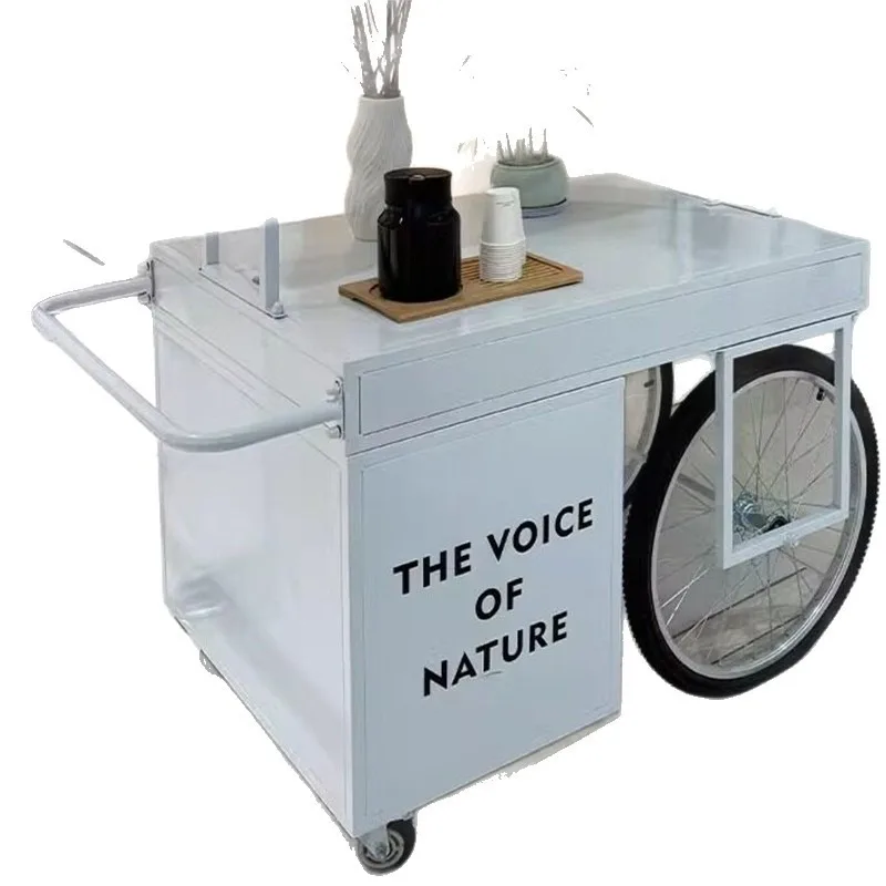 European-style wrought iron stall car movable night market outdoor promotion dining car market float stall trolley