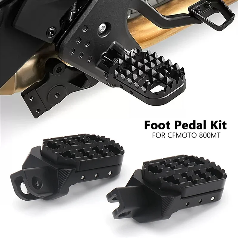 

Motorcycle Foot Pegs Footrest Expandable Teeth Pedal Kit For CF MOTO CFMOTO 800 MT 800MT 800Mt 800 Mt(Black+Silver) Replacement