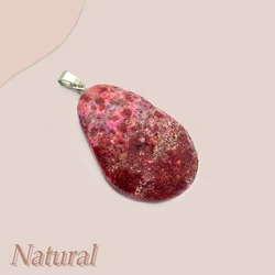 1pcs Exquisite Natural Stone Drop Shaped Agate Pendant Color Charm Fashion Jewelry DIY Necklace Earrings Accessories 31x43mm
