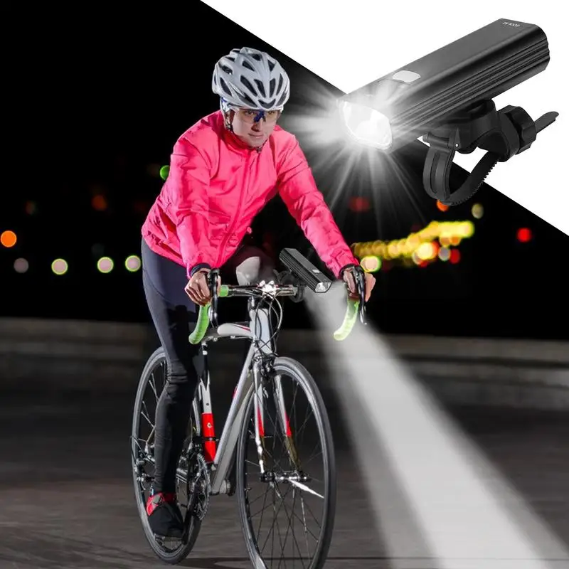 Rechargeable Bikes Light USB Charging Waterproof Smart Light Rechargeable Bicycles Headlight Multi-Speed Design For Night