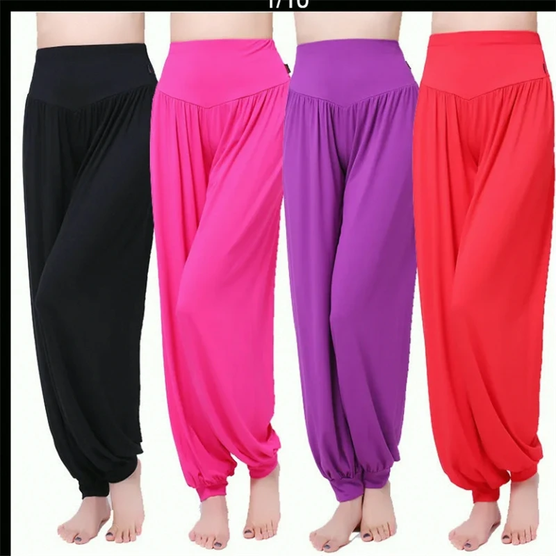 

High Waist Modal Yoga Pants Women's Spring Summer Dance Loose Harlan Pants Lantern Pants Work out Clothes Two Piece Set