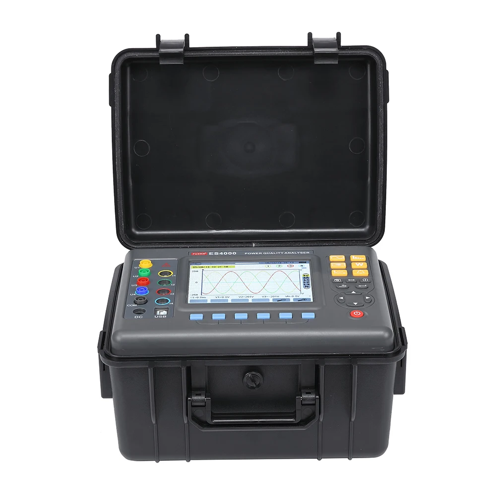 Upgraded Version ES4000 Can Measure 4 Channels Current Voltage the Same Test Time Power Quality Analyzer