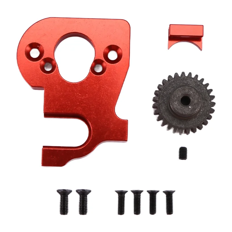 

AS96-RC Car Motor Mount Holder With Motor Gear For Wltoys 144001 124019 124018 RC Spare Parts Upgrade Accessories