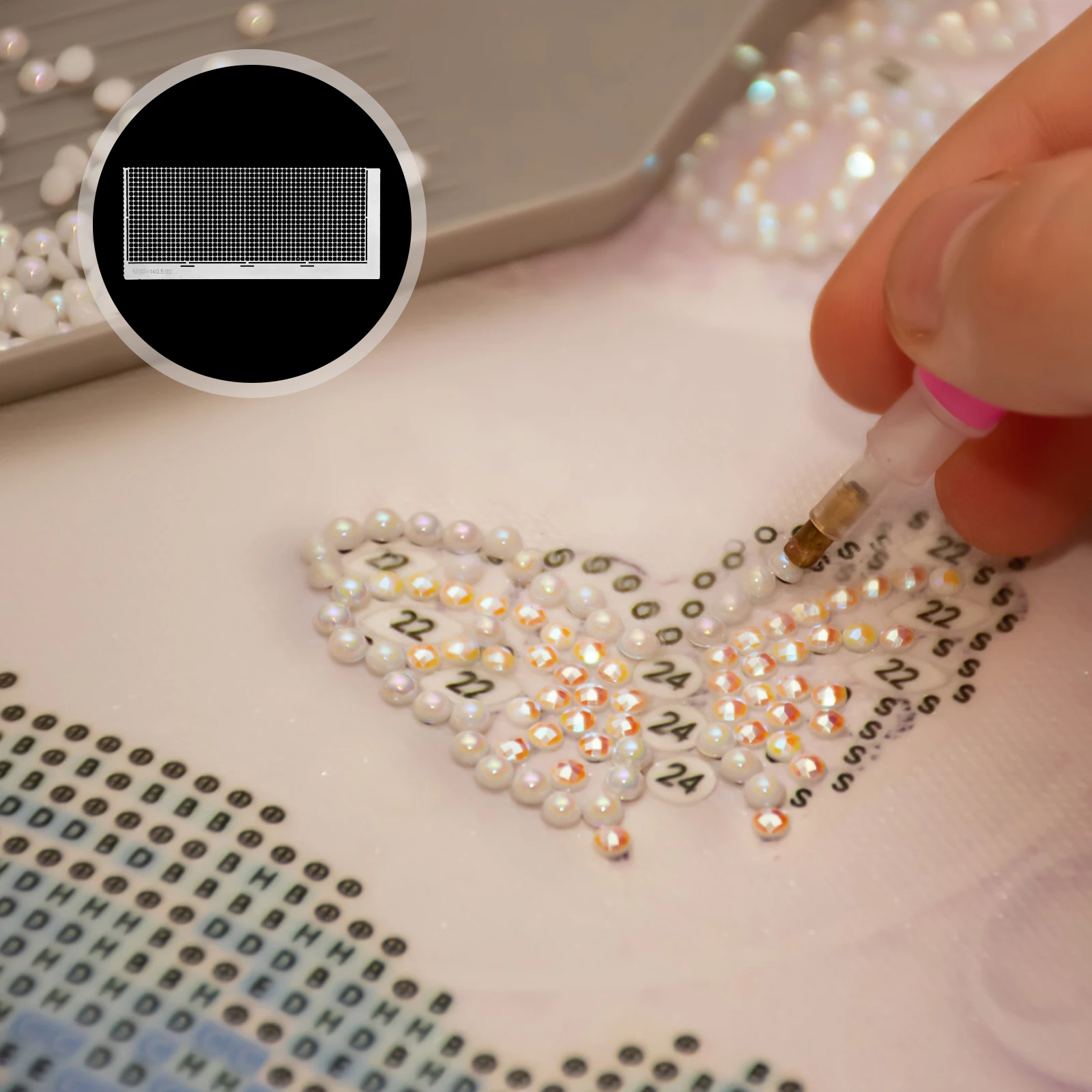 

1020 Grids Diamond Dotting Tool Stainless Steel Mesh Ruler Precision Embroidery Art Crafts Drawing Grid Tool For Rhinestone