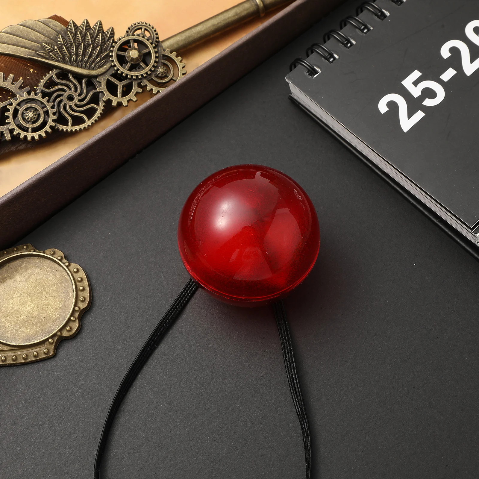 

Light Up Red Clown Nose Elastic Band Adjustable Size for Halloween Cosplay Party Circus Theme Decoration Fun Prop