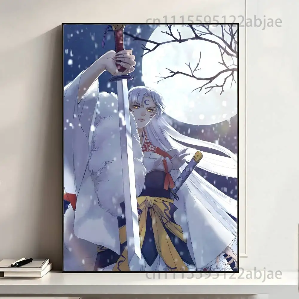 I-InuYasha Poster HD Art Sticky Wall Waterproof Home Living Room Bedroom Bar Aesthetic Decoration