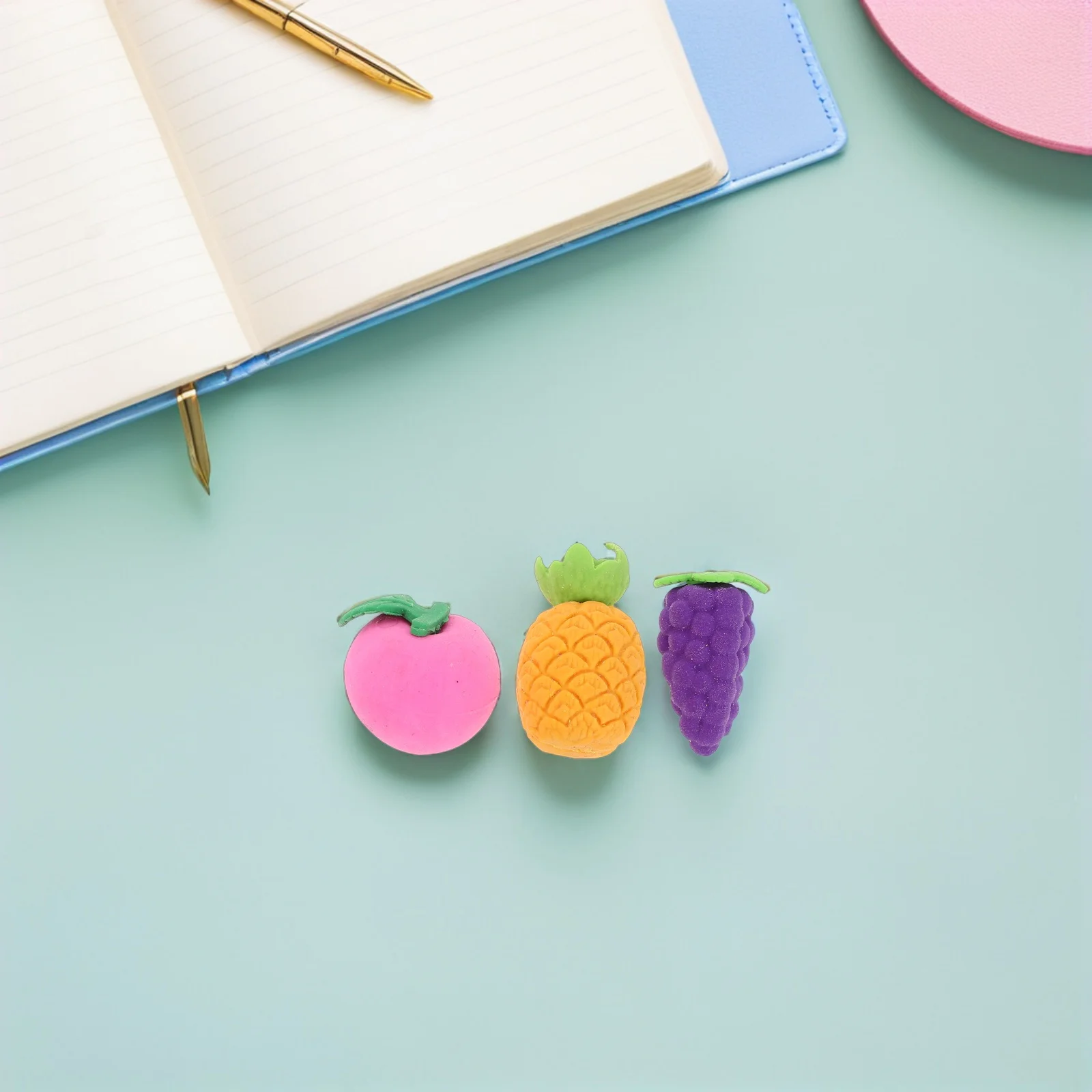 

10 Pcs Food Erasers for Back to School Present Drawing Creative Pencils Classroom Rewards Fruit Shaped Cute