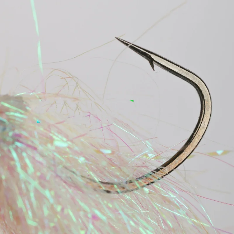 Angelköder Jigkopf-Haken Eis-Seiden-Garnelen Fischform Reflektierend Bunt Glitzernd Attraktiv Bass-Köder Set 10 Stück SALE – Detail 2