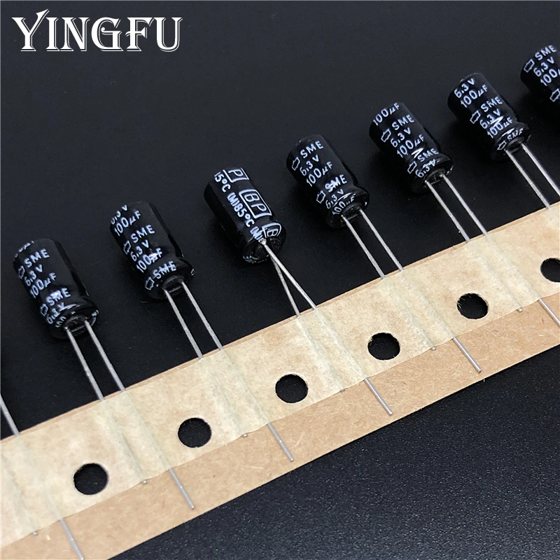 10pcs/100pcs 100uF 6.3V Nippon Chemi-con NCC SME-BP Series 6.3x11mm Original 6.3V100uF Non Polar Bipolar Electrolytic Capacitor