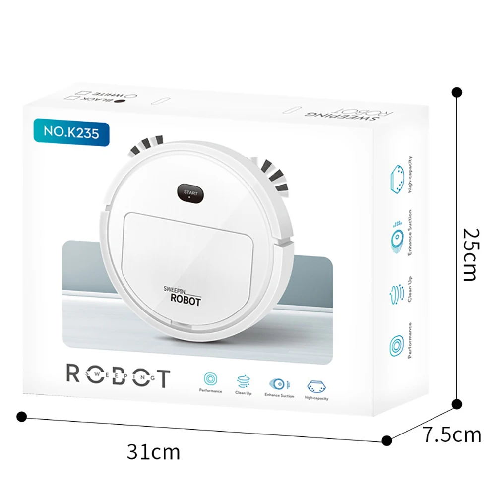 Robot aspirador 3 en 1 para el hogar y la Oficina, aspiradora inteligente inalámbrica de 1500Pa, con arrastre de limpieza, para barrer el suelo