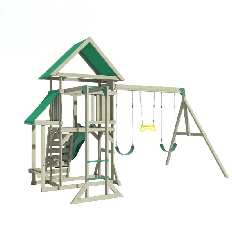 Outdoor Climbing Frame Jungle swing and slide sets wooden children toddler swing set playground outdoor kids on sale