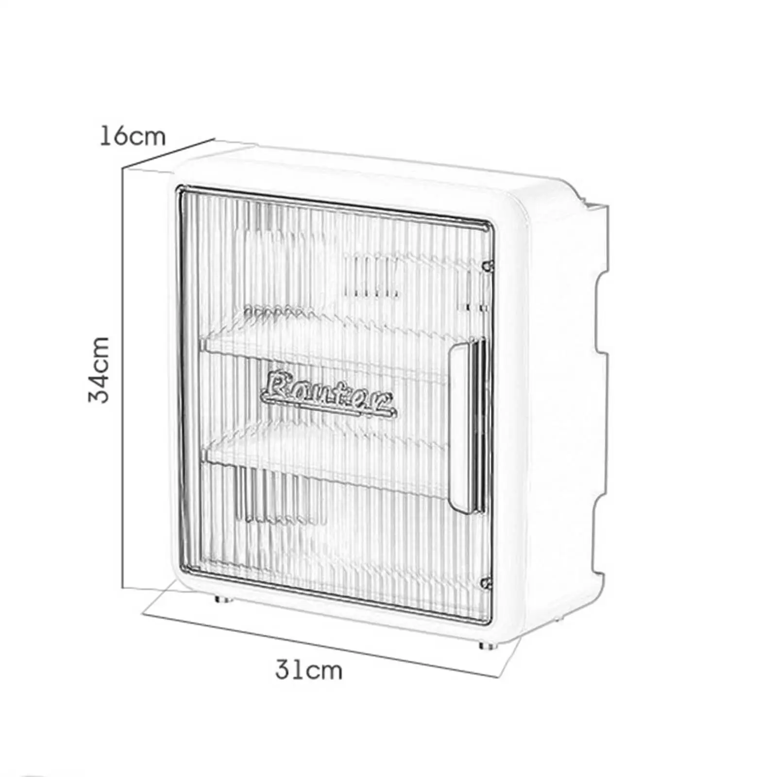 Router Storage Box Large Capacity Hide Power Strips Cords Cable Management Box for Router Bedroom Tv Wires Household