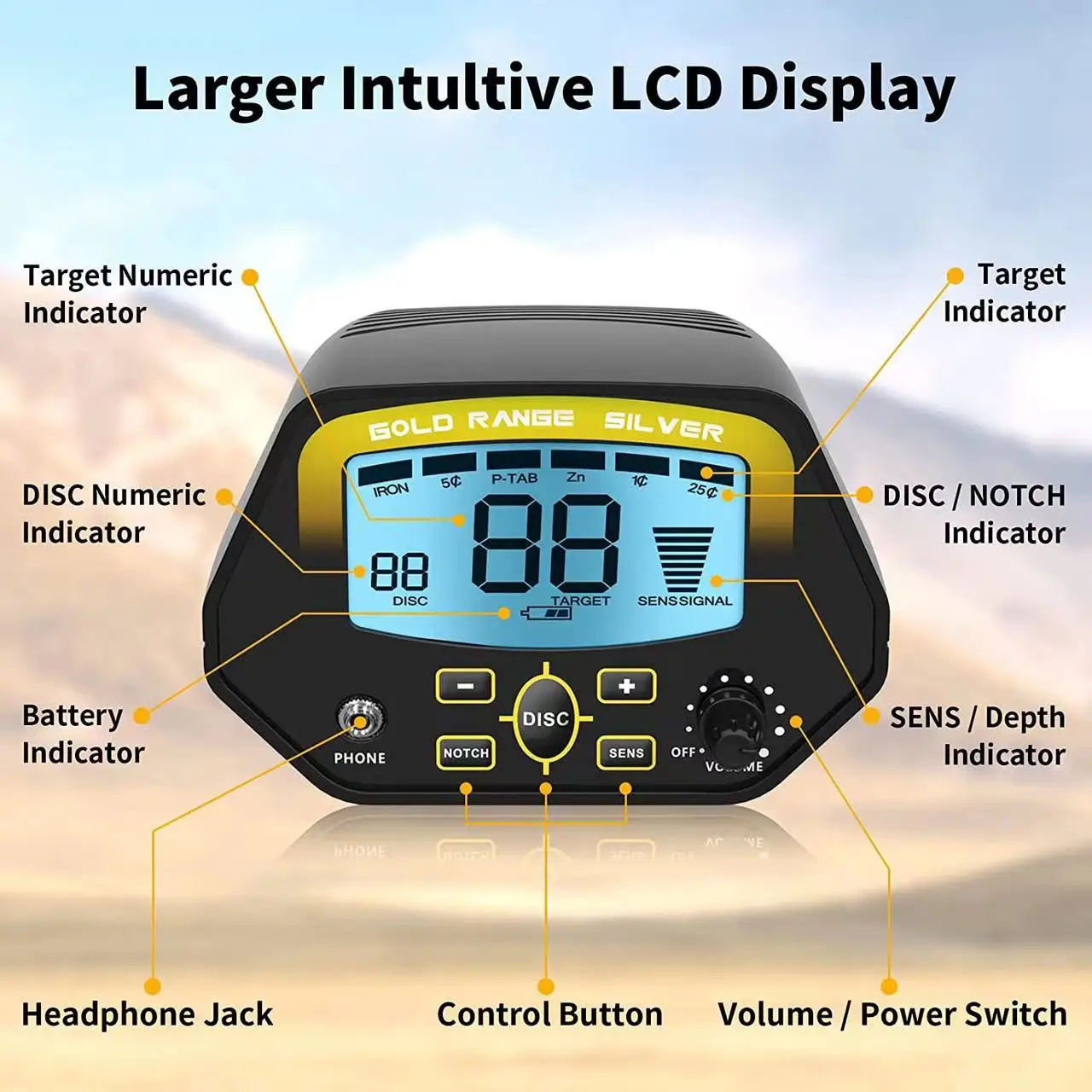 Factory 21 Century Metal detector for Adults Professional IP68 Waterproof Detector GC-1032 Gold metal Detector