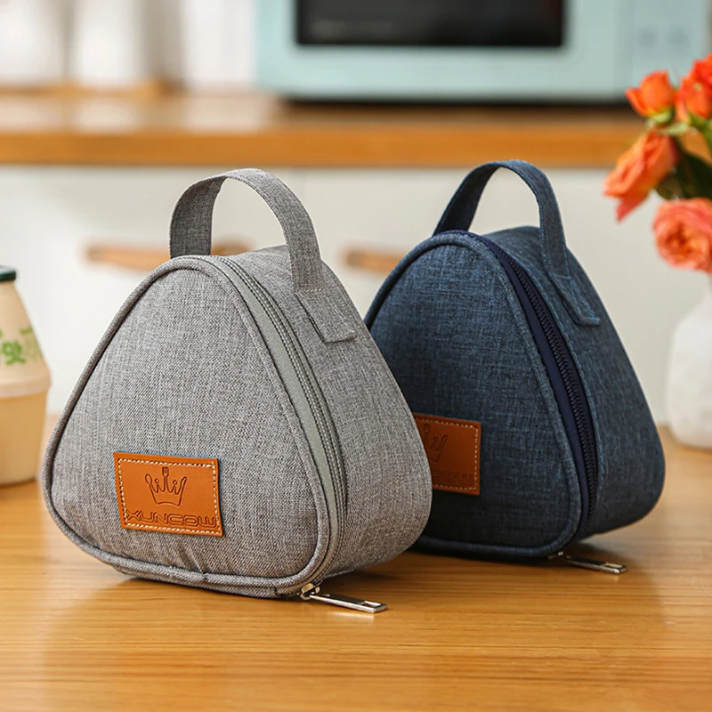 

Треугольная изоляционная сумка из алюминиевой фольги, термохолодильник, сумка для обеда, студенческая сумка для рисовых шариков, ланч-бокс, бенто, сумки для переноски обеда