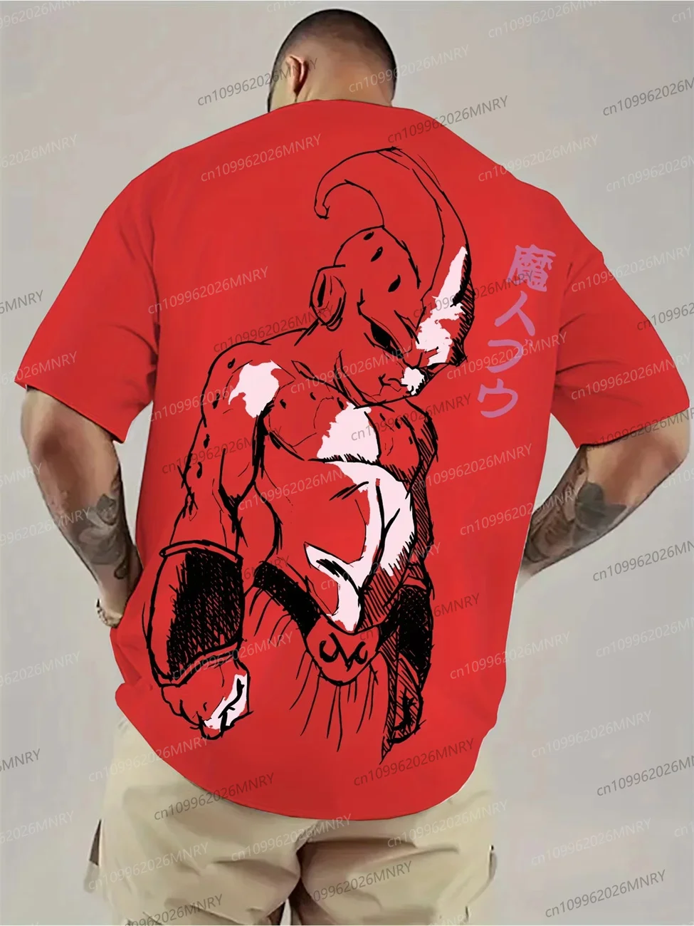 

Dragon Ball Hot Blood Anime GOKU Majin Buu t shirt for man Summer Men t-shirt Women's T-Shirts Cotton Girl clothing Men's top