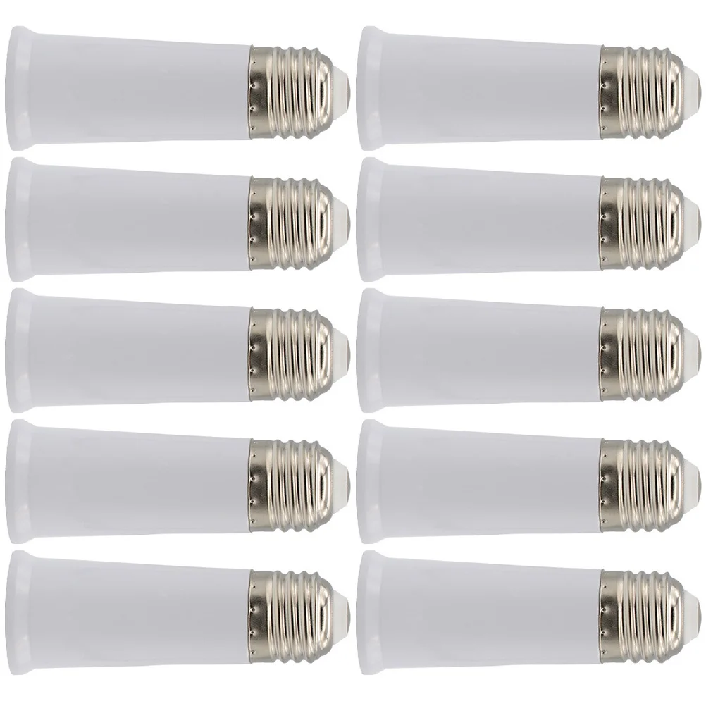 

10pcs E27 Socket Extension Bulb Holder Light Extender Base Plug Adapter For Recessed Fixtures Garage Bedroom Living Room