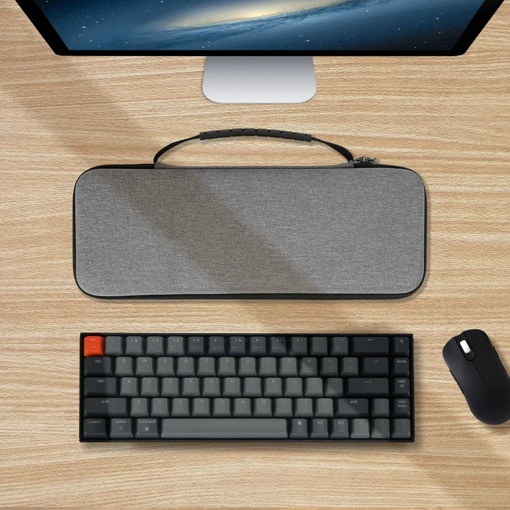 Keyboard Storage Bag Customized for Royal KLUDGER65/RK6/68 Keys Hard Shell Dustproof Bag Black Mechanical Keyboard Accessories
