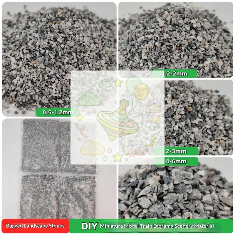 100g Mini Landscape Gravel Stone Micro Model Scenery Material Multi Size For DIY Sand Table Railway Scene Building Layout