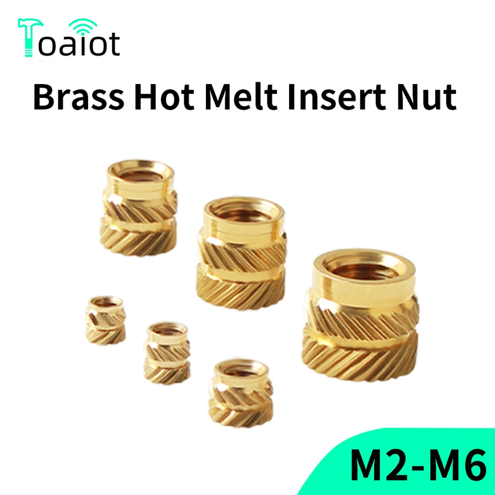 

M2 M2.5 M3 M4 M5 M6 Brass Heat Insert Nut Hot Melt Heat Knurled Embed Injection Copper Insert Nut 3D Print Plastic Nuts Inserts