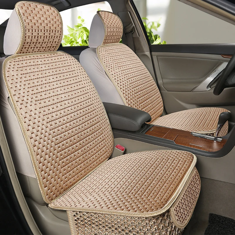 1PCS Car Seat Cover,Luxury Car Seat Cushion Hand-woven Ice Silk Car Seat Cover Summer Front Seat Universal Car Seat Cushion