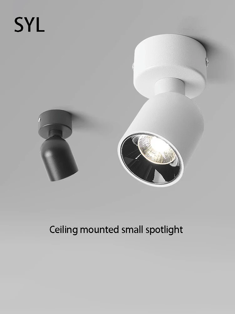 

Led Spot Light Surface Mounted Adjustable Angle Spotlights Small Mini COB Ceiling Lamp Aluminum Foco For Living Room Picture Art