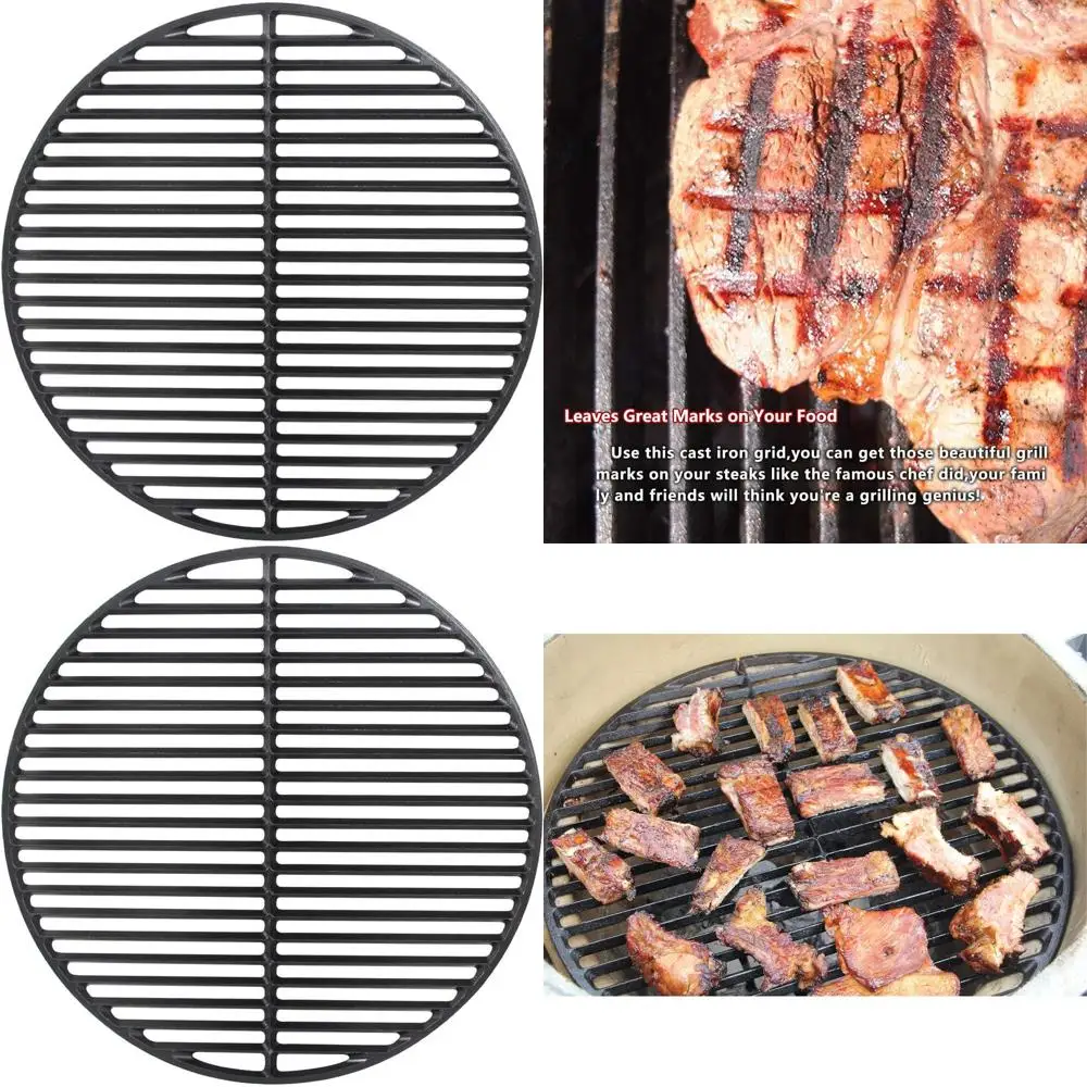 

18 Round Cast Iron Grate for Big Green Egg, Kamado Joe, and Other 18 Grills