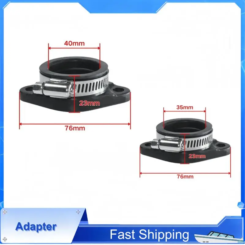 35mm 40mm Universal Motorcycle Carburetor Flange Adapter Intake Pipe Rubber For KEIHIN MIKUNI KOSO PE PWK21-34 Carb Air Intake