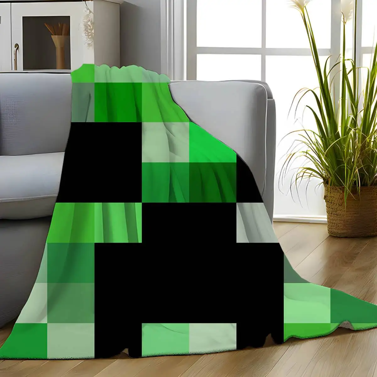 Minecraft Game Blanket Home Air Conditioner Is Creatively Funny Summer Shawl Nap Blanket Game Lovers