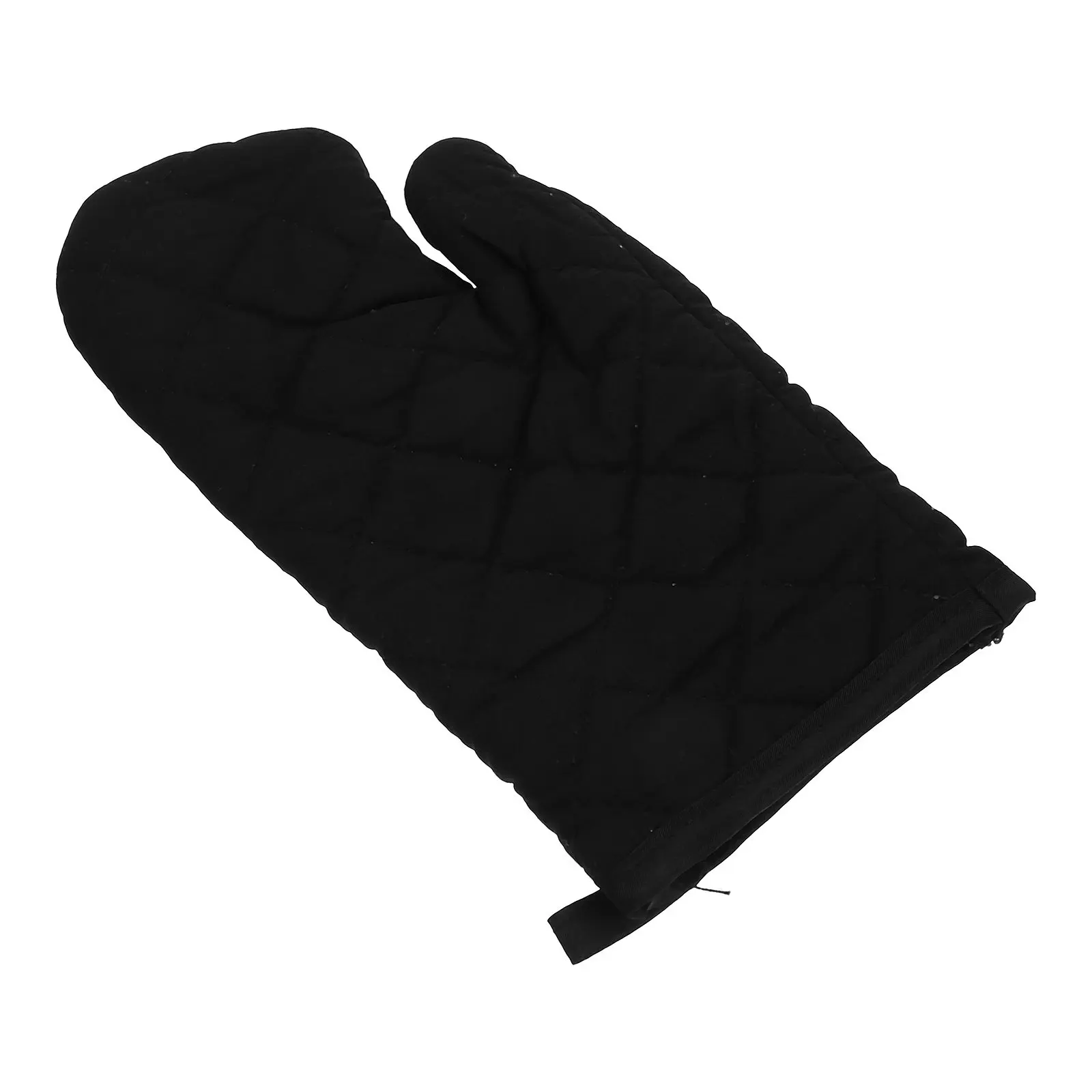 Microwave Oven Gloves Heat Resistant Cotton Polyester Black Oven Mitts for Cooking Baking Grill Bbq Gloves Pot Holder Set