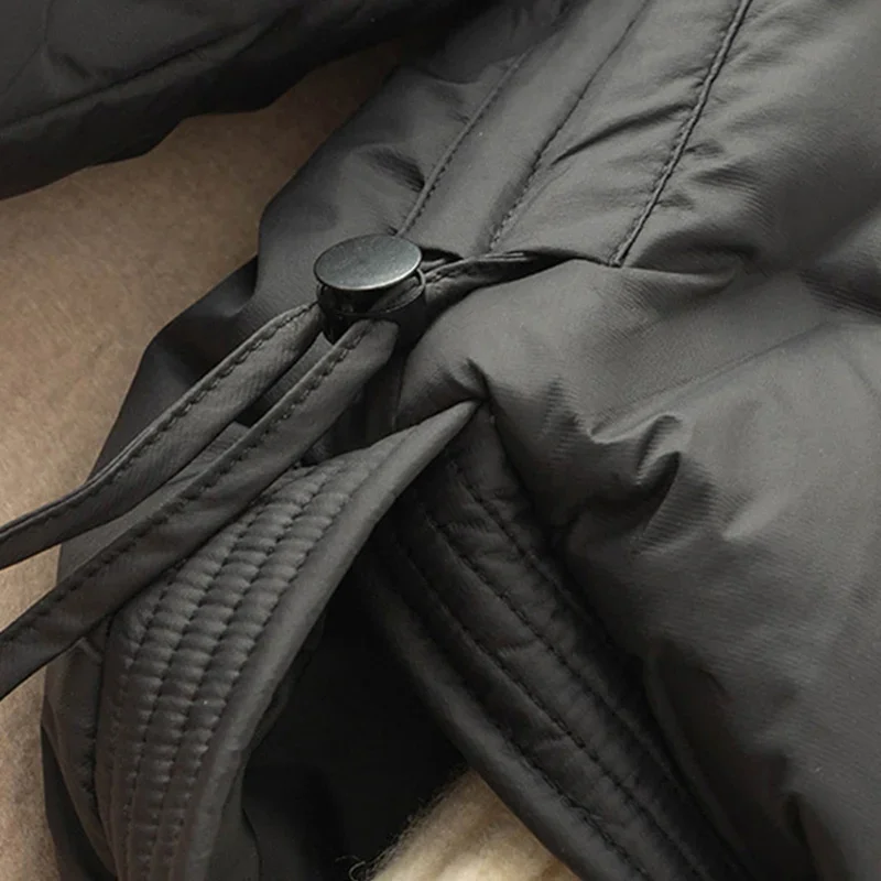 女性のカジュアルなパッチワークコート,フード付きトップス,白いダックダウンジャケット,秋冬アウター,新しいコレクション90%