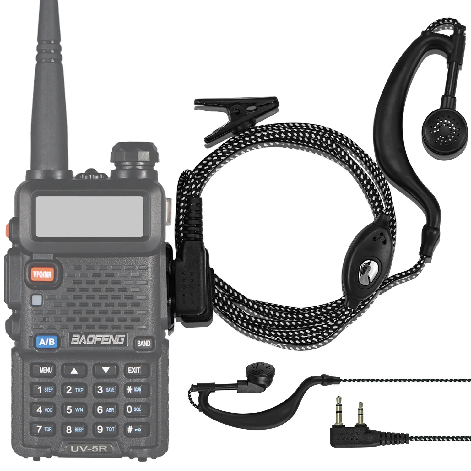 In-ear K Universal Walkie Talkie Earpiece Baofeng Accessories Headset Two Way Radio Earpiece for UV-5R UV-82 BF-888S UV-10R UVS9