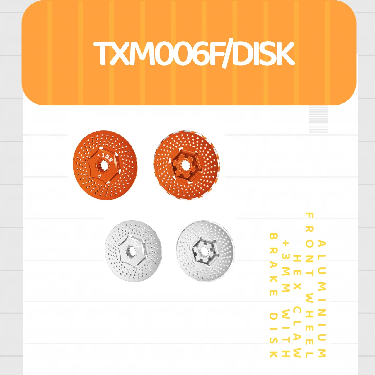 

Aluminium Front Wheel Hex Claw +3mm With Brake Disk For TRAXXAS 1/5 X-Maxx