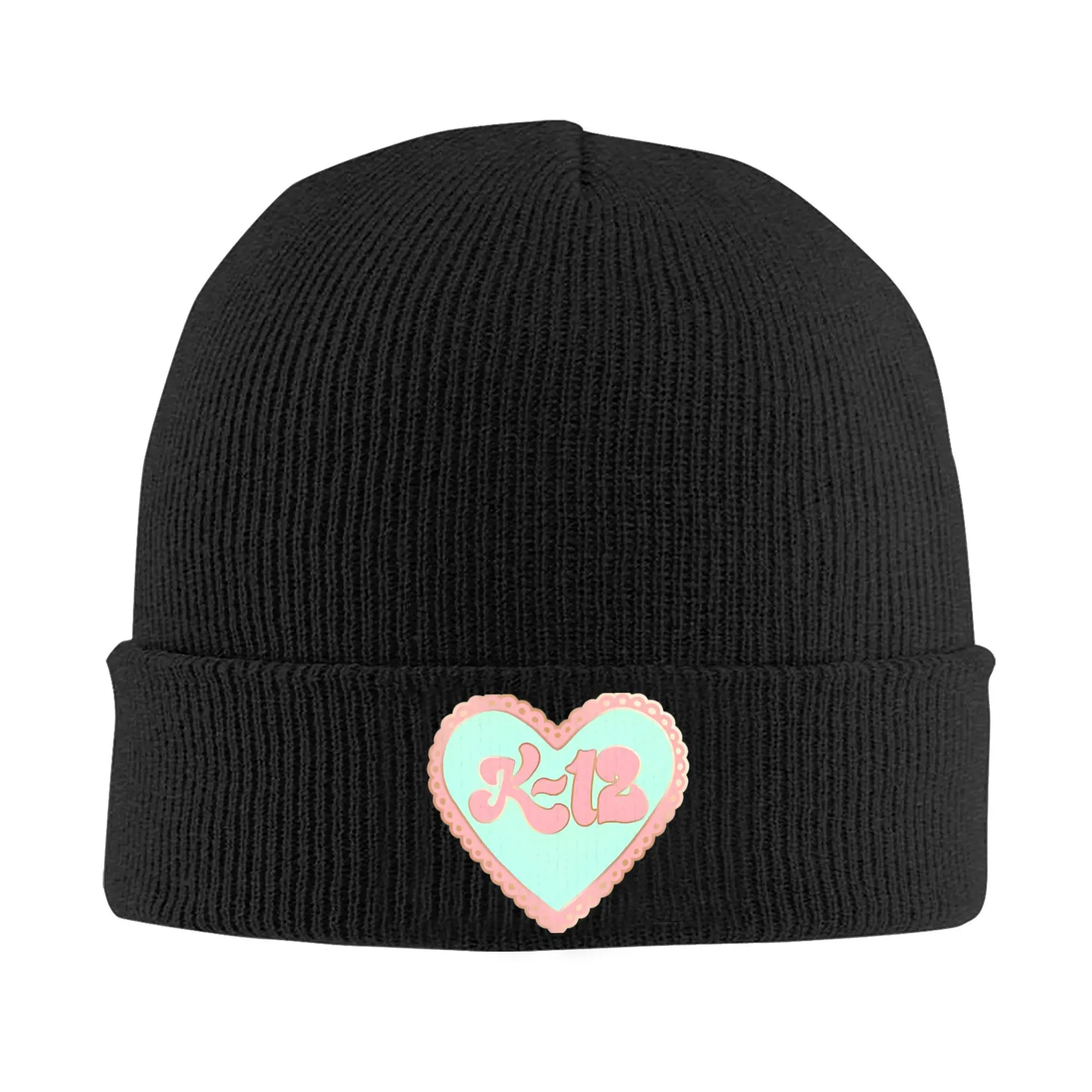 K-12 Lace Heart Melanie Martinez Knitted Hat Women's Men's Skullies Beanies Autumn Winter Hats Acrylic  Casual Cap