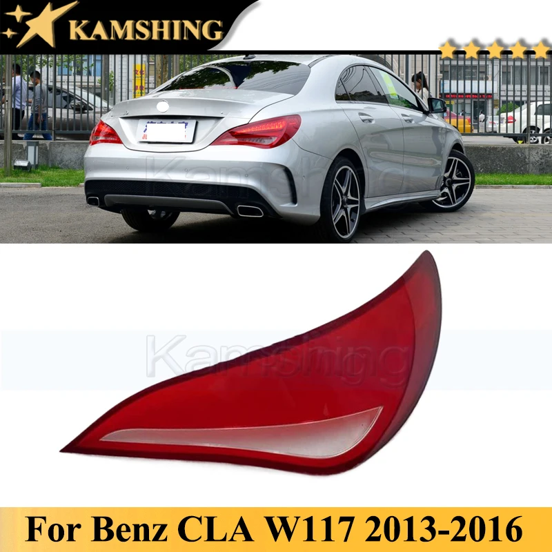 

Kamshing For Mercedes-Benz CLA W117 2013-2016 Rear Taillight Shell Brake Light Taillamp Shell Glass Lens Rear Shell Cover