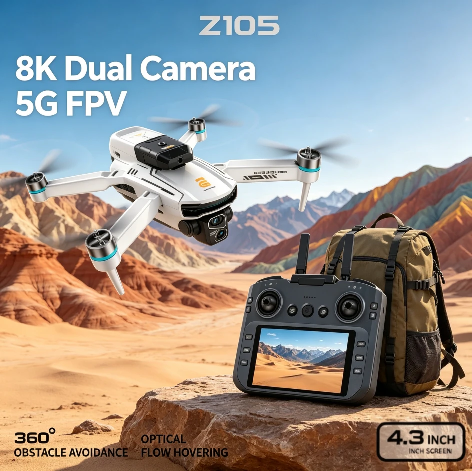 original-z105-gps-foldable-rc-quadcopter-43-inch-screen-remote-8k-dual-360°-obstacle-avoidance-brushless-motor-5g-fpv-drone
