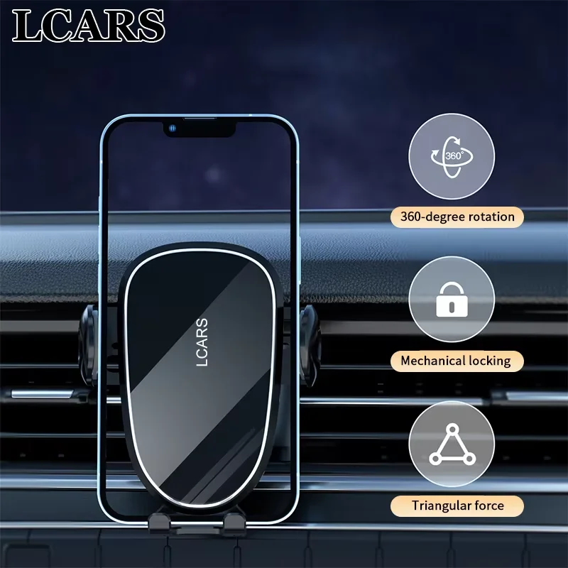 Lcars Flexible Car Phone Holder with 360-Degree Adjustable Angle, Stable Support for Navigation, Car Accessory