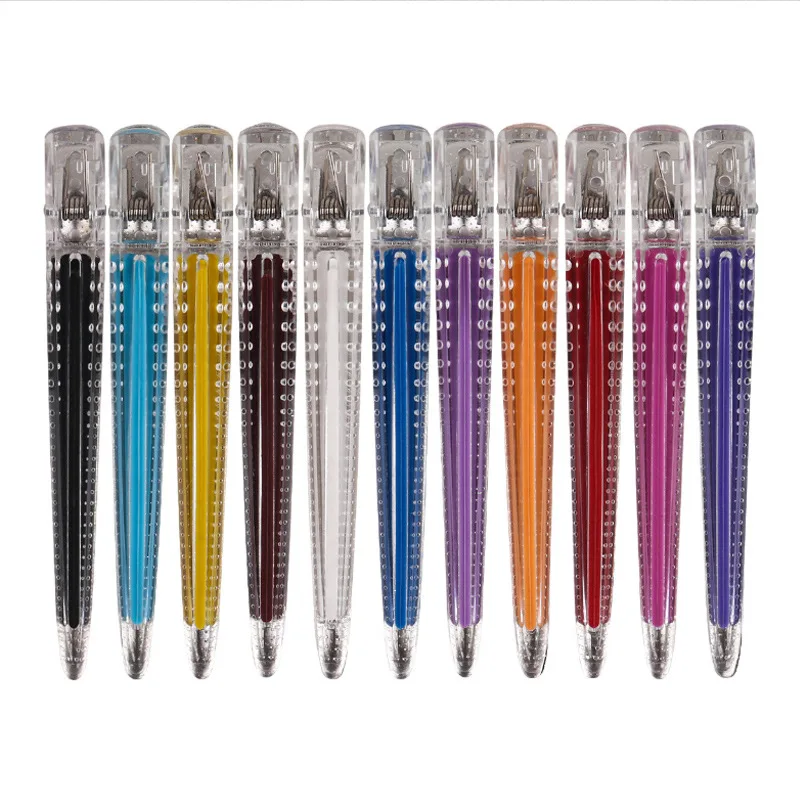 

2Pcs 12cm Big Size Transparent Metal Duckbill Clip Curly Hairpin Barrettes Hairstyle Hair Styling Clips Alligator Hair Styling