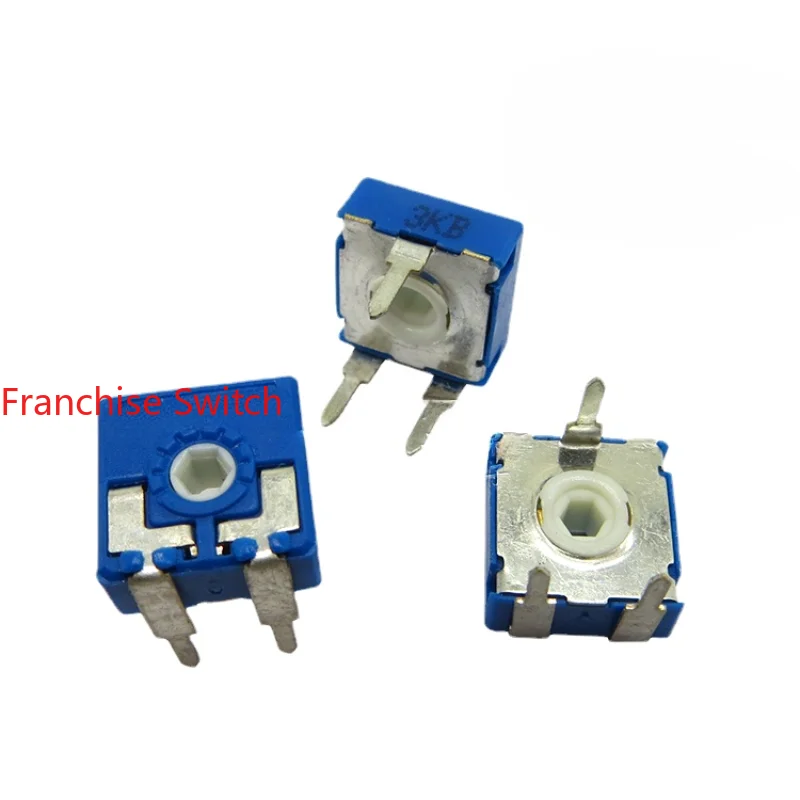 10PCS Adjustable Resistance CA9MV10-3KB2020 Horizontal Hexagonal Hole 3PT10 Potentiometer