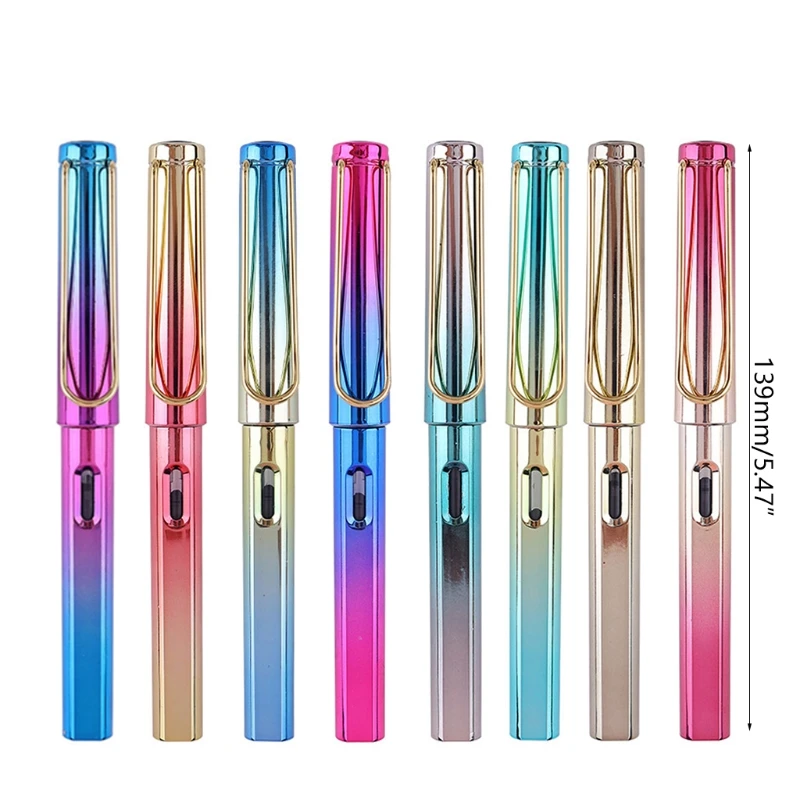 Colorful Piston-Filled Fountain Pen Gift Writing Pen Large Capacity Fit for Calligraphy Art Signatures Dropship