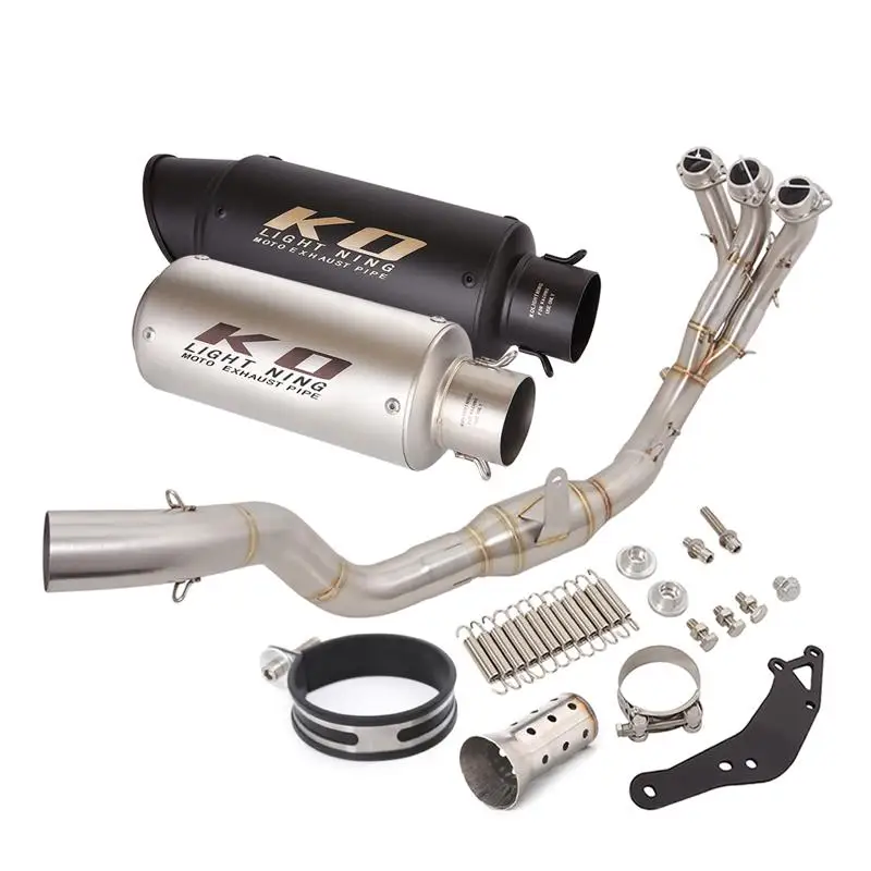 Motorcycles Exhaust System 51MM For Yamaha Tracer 900 \ 9 GT 2021-2023 Muffler Header Pipe Escape Connect Tube Stainless Steel