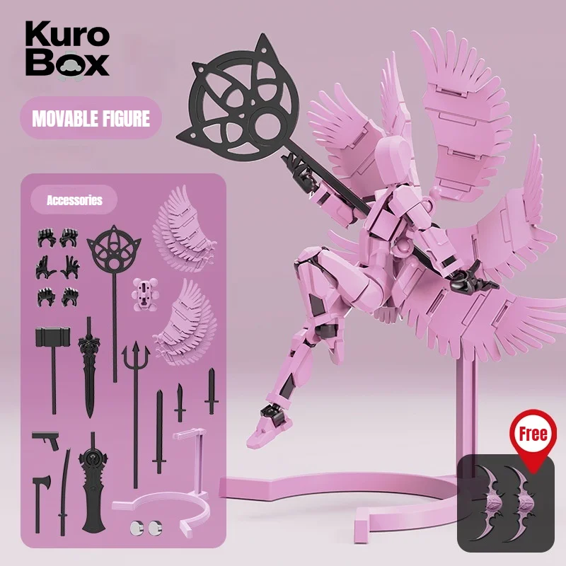 

13 см 3D манекен шестикрылый ангел магнитная фигурка шарнирный шарнирный блок игрушка Коллекционная сборная модель для дисплея подарок