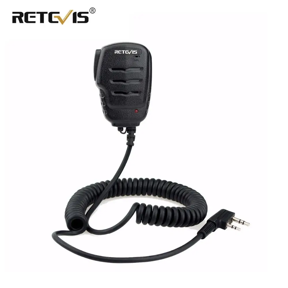 Retevis HK004 Walkie Talkie Microphone Speaker PTT Mic with 3.5mm Earpiece jack for Kenwood Baofeng UV 5R UV82 Retevis RT22 H777